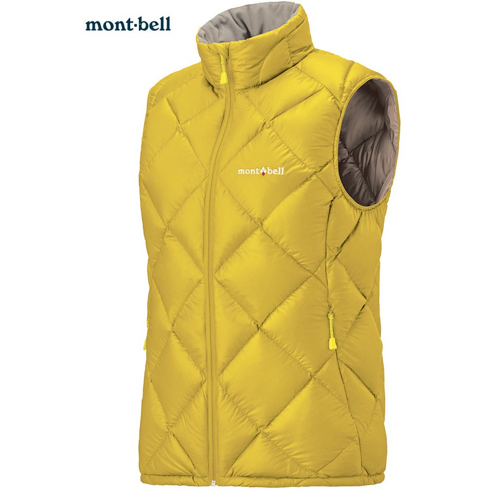 Mont Bell 羽絨背心 羽毛背心light Alpine 800fp鵝絨女款 Cyl柚黃 蝦皮購物