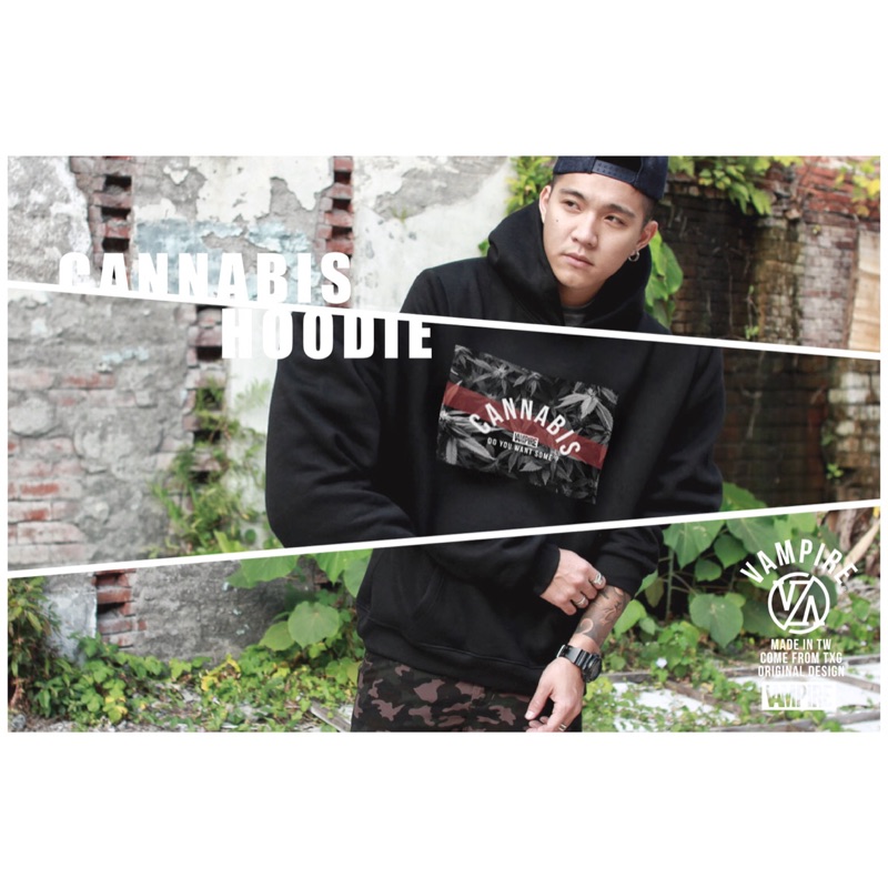 🔥Vampire 大麻刷毛帽Tee‼️