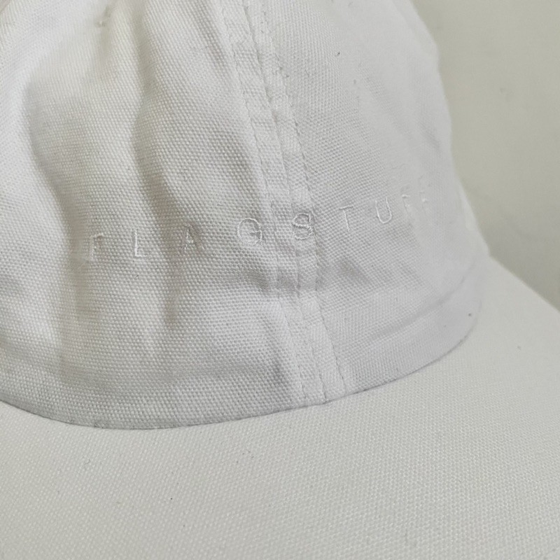 日本製Flagstuff x beauty & youth United arrows 白色休閒字母刺繡帽 