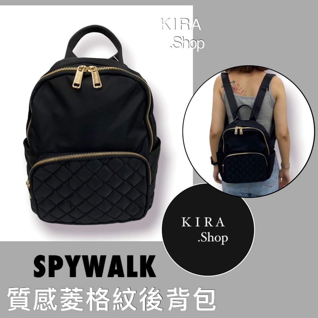 SPYWALK 韓系質感 尼龍後背包 菱格紋後背包 尼龍小後背包 休閒後背包 女生後背包 (現貨)