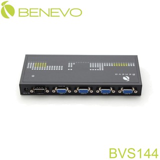 【3CTOWN】詢問貨況下標前含稅 BENEVO BVS144 4埠超高頻VGA螢幕分配器(D-Sub)(450MHz)