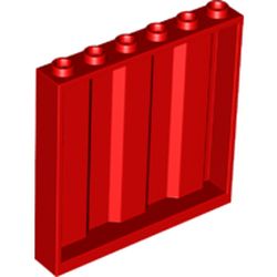 📌磚 樂高 Lego 紅色 Red   Panel 1 x 6 x 5 Corrugated 造型壁板 23405 紅