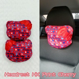 Hello kitty 櫻桃印花汽車頭枕