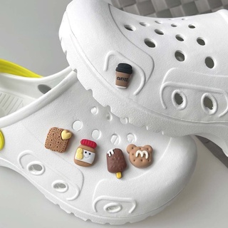 [迷人的裝飾]甜點系列（咖啡/曲奇/果醬/霜淇淋）Crocs Jibbitz卡通鞋釦手工DIY材料手機殼洞洞鞋花園鞋花