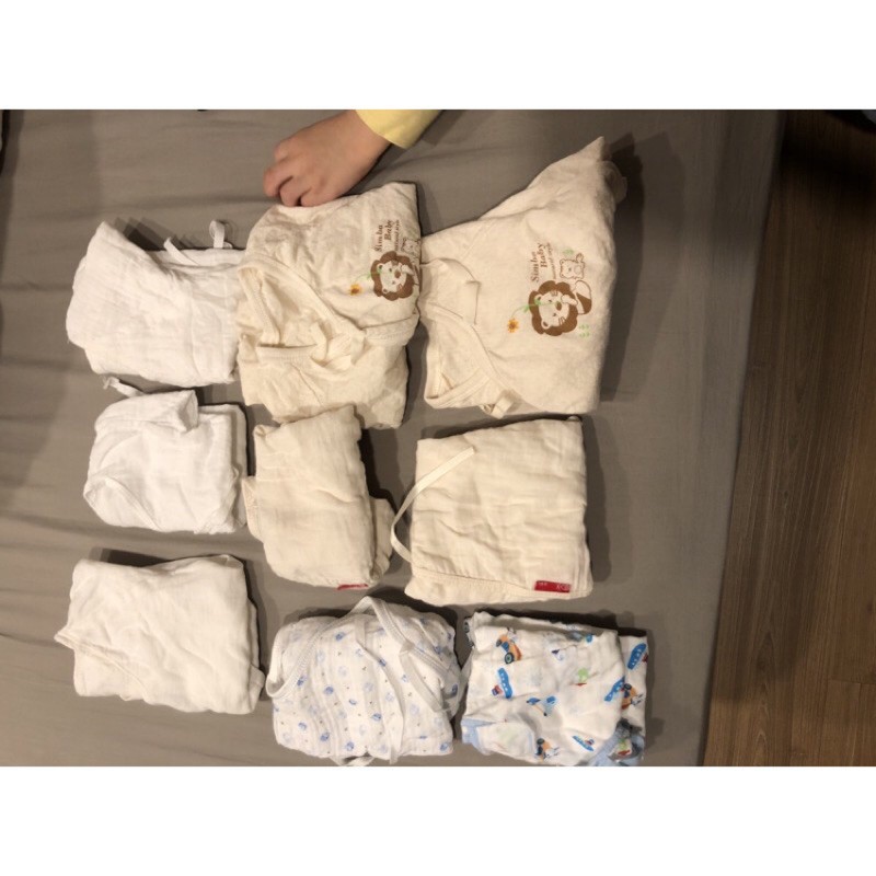 台灣製新生兒紗布肚衣 9件+媽媽餵1件+剪刀