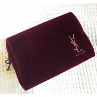 YSL 酒紅/黑色 絲絨化妝包顏色超美