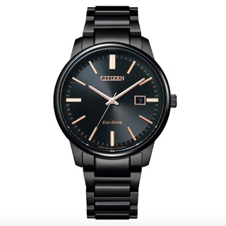 【citizen 星辰】pair 光動能時尚簡約黑鋼腕錶-39.2mm(bm7527-89e 球面藍寶石玻璃鏡面)