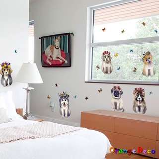 【橘果設計】手繪小狗 壁貼 牆貼 壁紙 DIY組合裝飾佈置