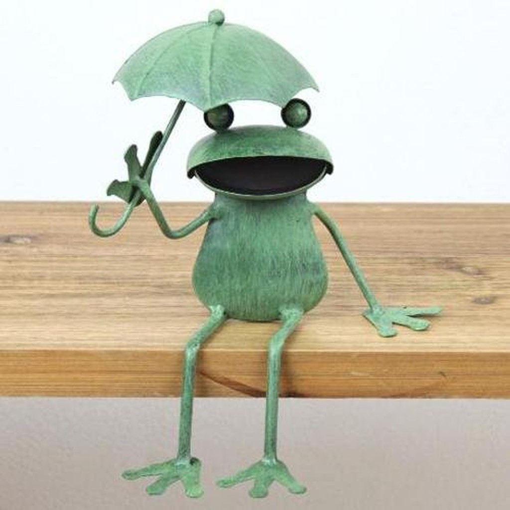 可愛青蛙擺飾裝飾品造景裝飾 撐傘 蝦皮購物