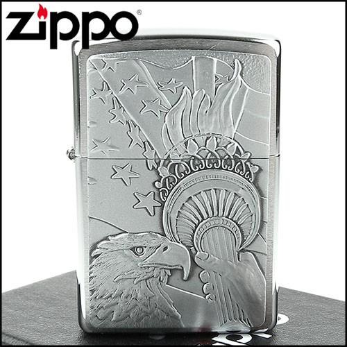 ☆福星煙具屋☆全新【ZIPPO】美系~Eagle and Lady Liberty torch-火炬鷹NO.20895