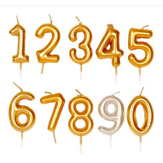 【臺現貨速出】金色氣球數字蠟 生日派對 金色汽球造型蠟燭 生日蠟燭 派對佈置 創意蠟燭