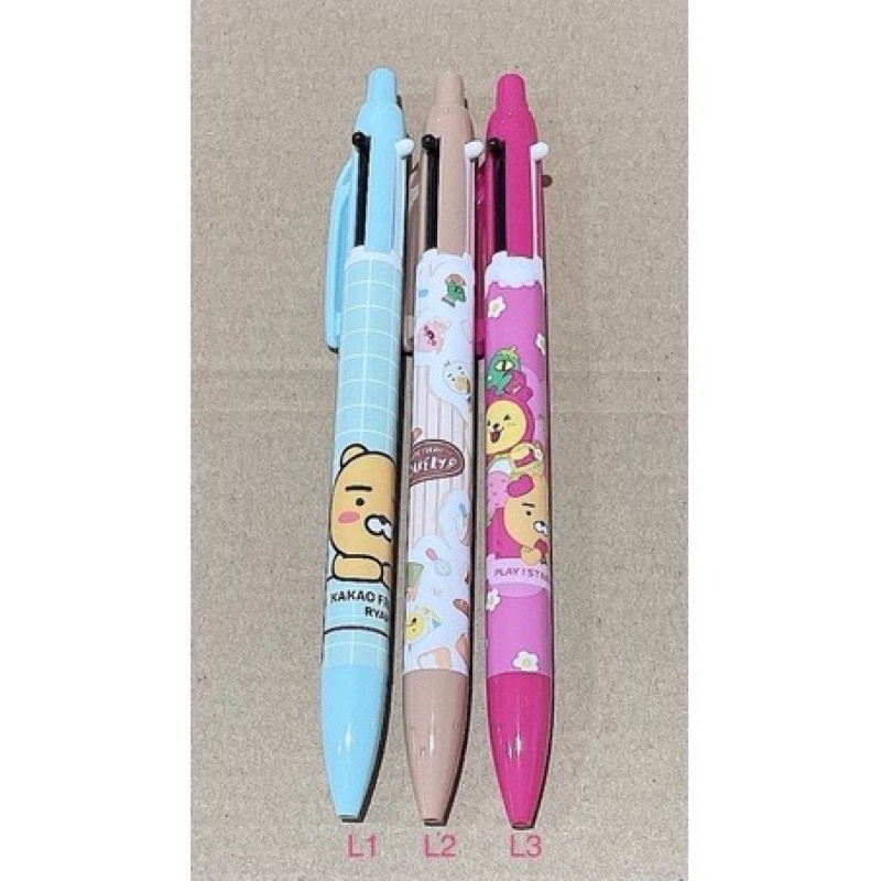 日本製 kakao friends RYAN 原子筆 自動鉛筆 三用筆 三色筆