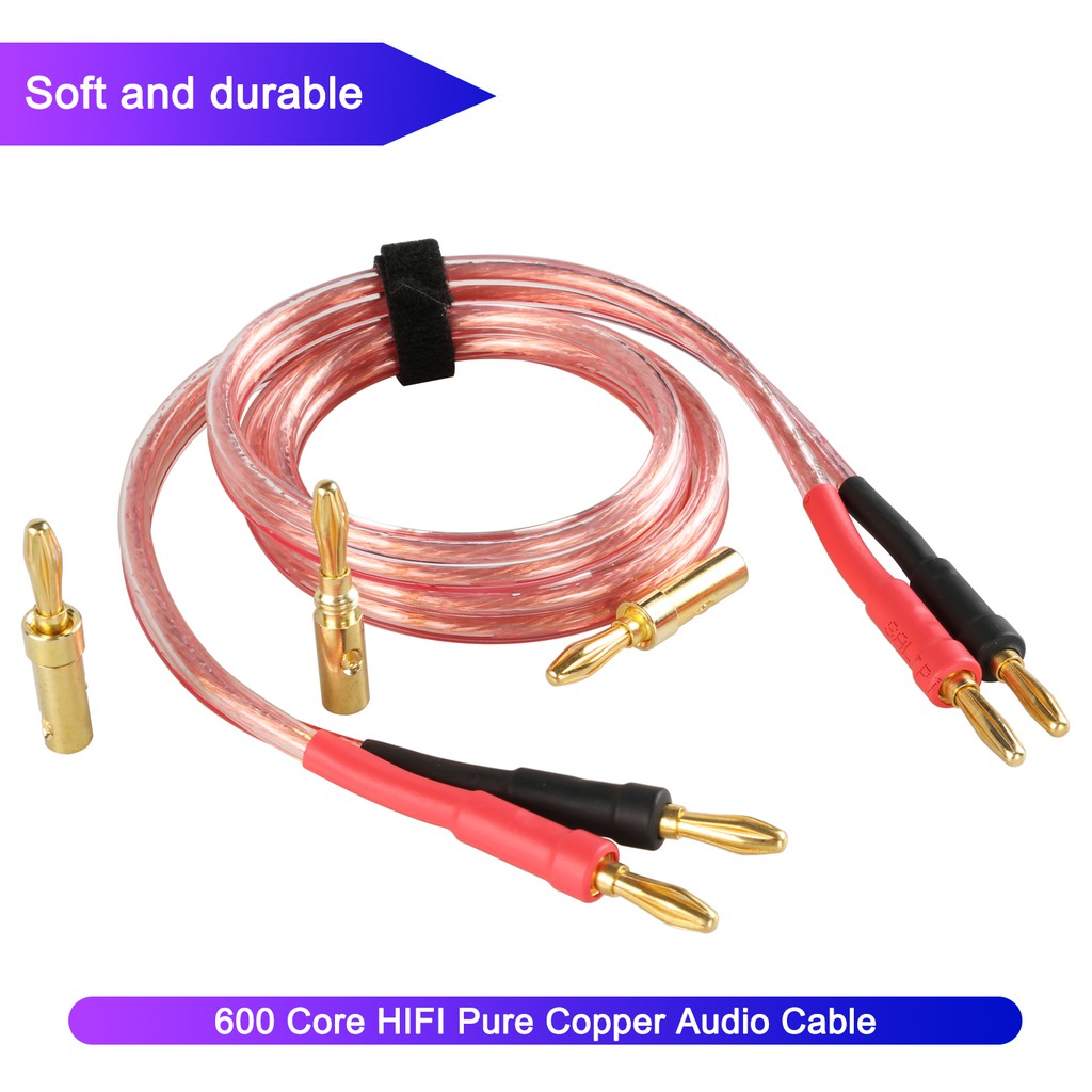 1pcs DIY HiFi 揚聲器音頻線放大器無氧銅 Speakon 線電纜
