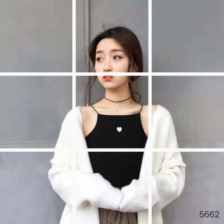 削肩 合身 細肩帶 吊帶 背心 性感顯胸 露肩 繞脖 針織 坑條 愛心刺繡 短版 夜店 POSTINCU 批發 現貨實拍