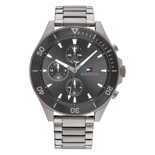 Tommy Hilfiger 男仕多功能槍灰水鬼圈運動腕錶 Ø 46mm/1791918