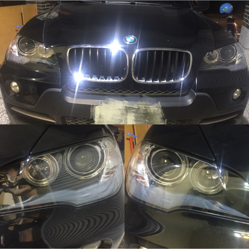 BMW X5 E70 更換大燈罩 霧化 鏡面 整線