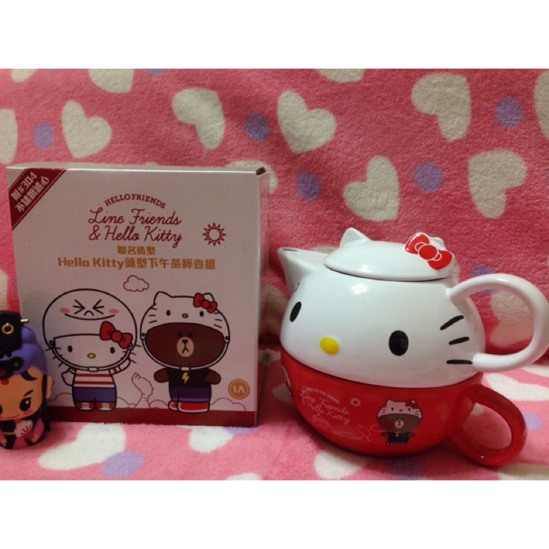 Hello Kitty頭型下午茶杯壺組7-11