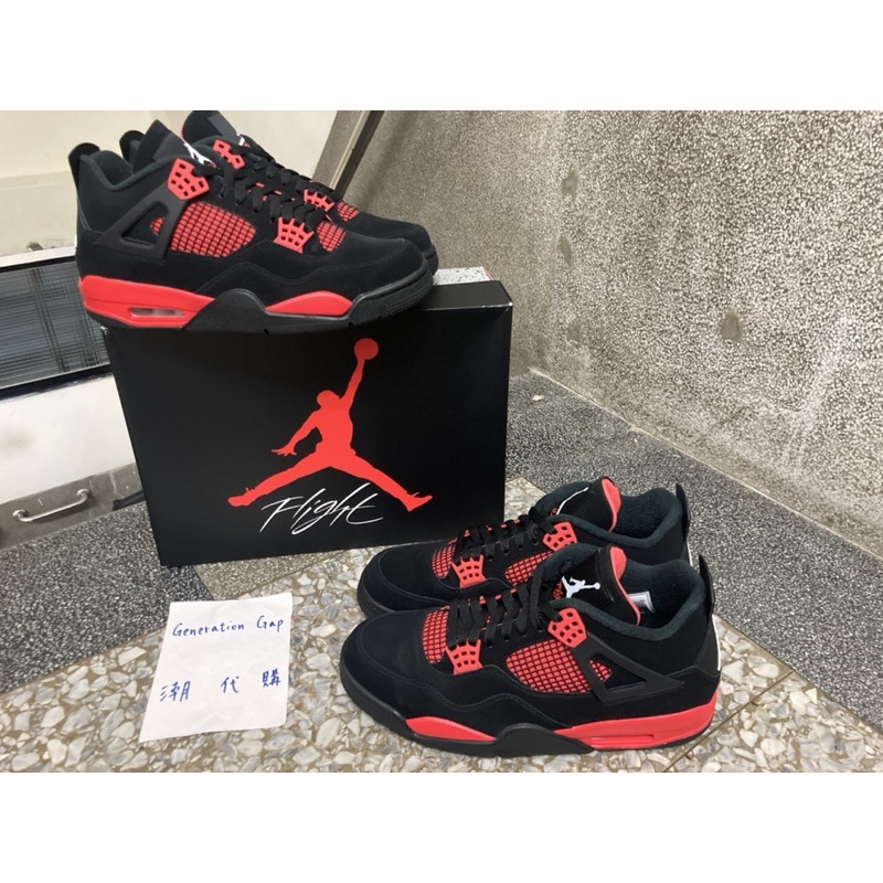 Nike Air Jordan 4 Retro Red Thunder CT8527016 黑紅全新台灣公司貨