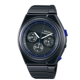 Seiko精工錶 SPIRIT 7T12-0CG0B(SCED061J) 聯名設計限量計時手錶/ 藍+黑 43mm
