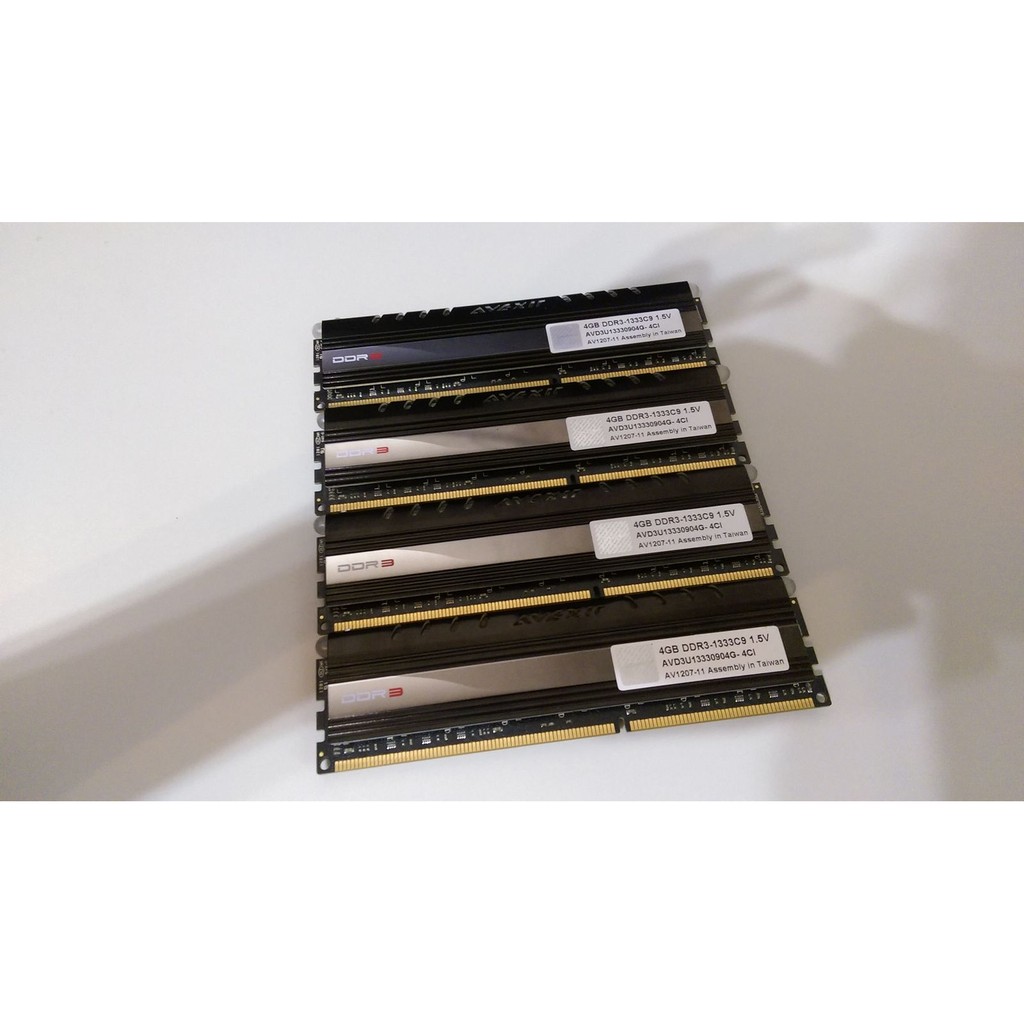 宇帷 AVEXIR DDR3 1333 4Gx4條 (16G KIT 四通道) 發光 記憶體 雙面顆粒