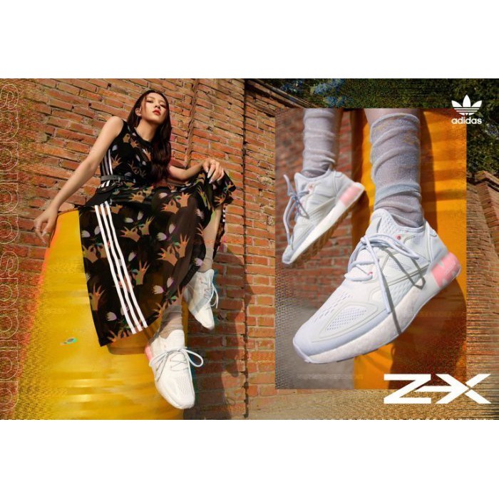 貳柒商店) adidas ZX 2K Boost Ｗ 女款慢跑鞋休閒宋妍霏白FV8983 黑FV8986 | 蝦皮購物