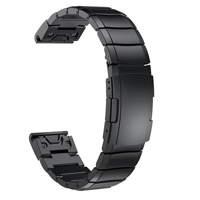 佳明錶帶適用於Garmin Fenix 3 5 5X  5S輕鬆快速安裝更換智能手錶豪華不銹鋼20 22 26mm