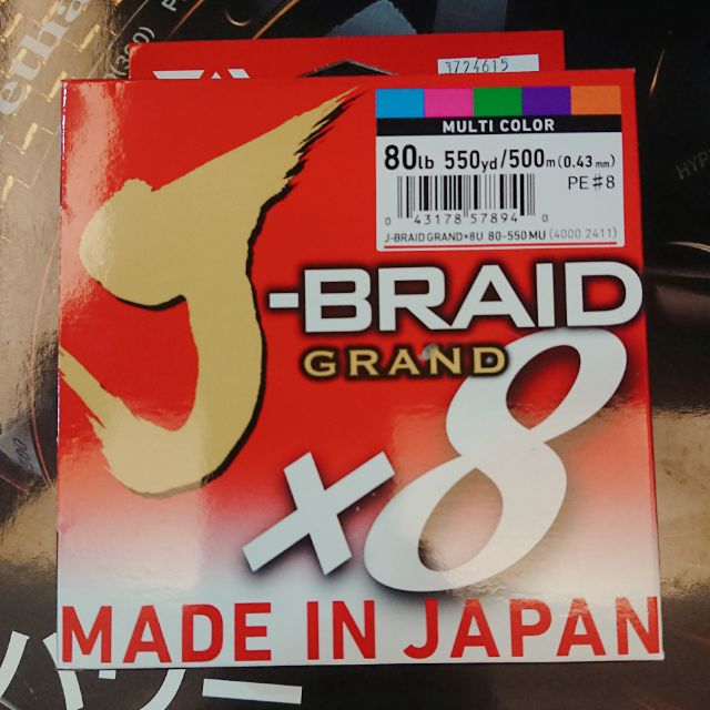 =佳樂釣具=DAIWA 日本原裝 J-BRAID GRANDx8U 300m 8股編織 PE線/布線  五色線