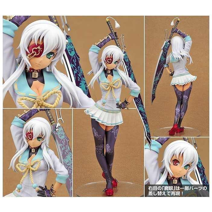 夏本舖 日版alter 百花繚亂柳生義仙巨乳性感黑絲襪學生武器大刀眼罩陰陽眼蝴蝶結黑肉白髮 蝦皮購物