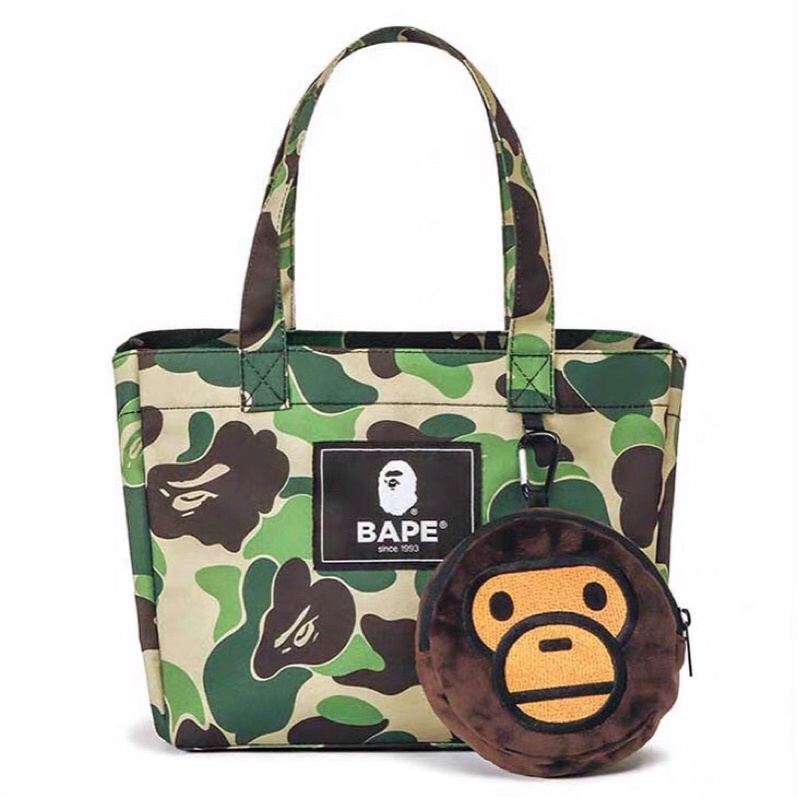 a bathing ape bape 官方 正版 背包 手提包 附零錢包 日本進口 高品質 嘻哈 歐美 潮流 男包