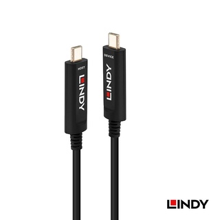 LINDY 林帝 USB 3.2 GEN 2 TYPE-C公 TO 公 純DATA傳輸光電混合線 15M (92003)