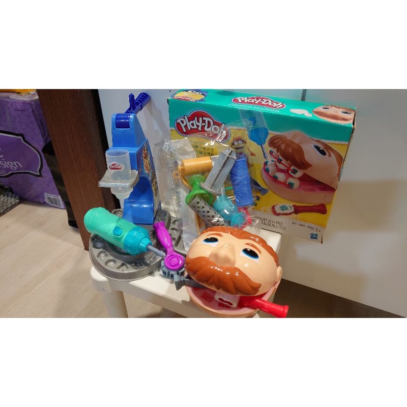 黏土遊戲超值桶：趣味刷牙潔牙教學學習組（配安全電動鑽牙機）+贈手壓冰淇淋工具組