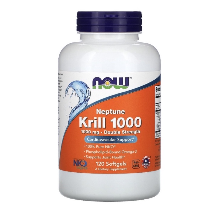 [免運] Now Krill 1000磷蝦油 120顆 軟膠囊