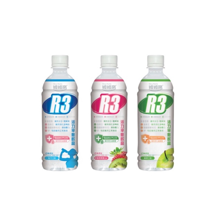 維維樂R3活力平衡飲品Plus 低滲透壓電解水 電解質 500毫升/瓶/購買6瓶贈送環保提袋