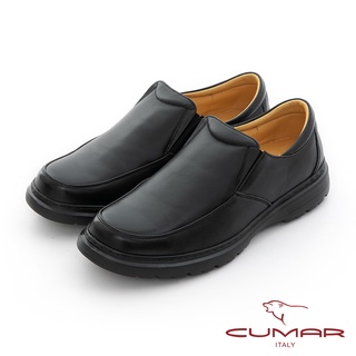 【CUMAR】 舒適輕量 簡約百搭真皮商務鞋