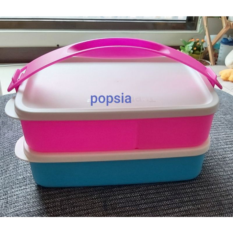 Tupperware Click to Go 【特百惠限量款2層提盒(含提把)保鮮】最後1組