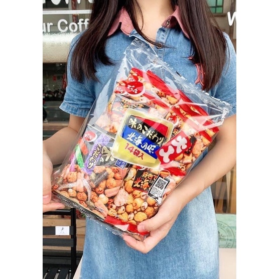 🔥長期不敗款！銷售NO.1 🏆❤️日本點六14袋大人米菓（有小魚乾版）