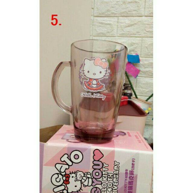 7-11 Hello Kitty玻璃馬克杯 情人節版