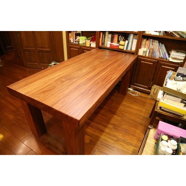 【小吳-客訂原木家具】紅花梨餐桌、書桌、辦公桌-台南 原木 家具