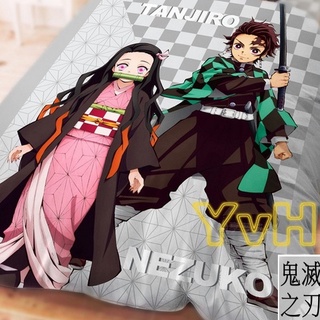 =YvH=鬼滅之刃 炭治郎與禰豆子 臺灣製造 日本正版授權 床包 枕套 涼被 被套 單人 雙人 TJ