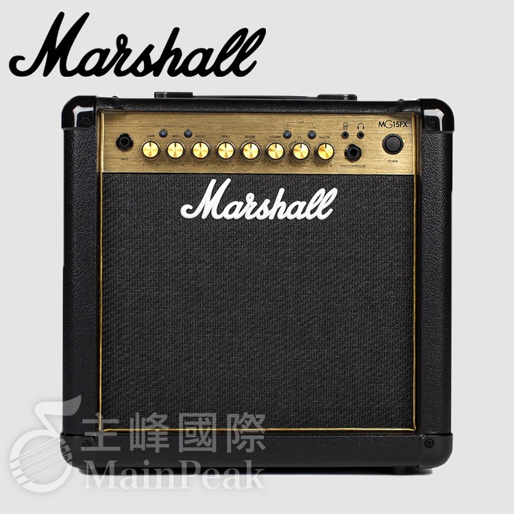 Marshall MG15GFX 15W 金色 15瓦 電吉他 音箱 內建六種效果 MG15CFX