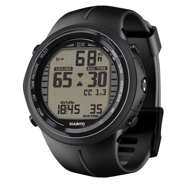 可分期【自由藍潛水】SUUNTO DX 標準錶帶(Black).-台灣總代理貨-實體店面