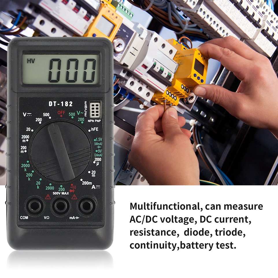 Dt-182 數字迷你萬用表 DC/AC 電壓電流表萬用表