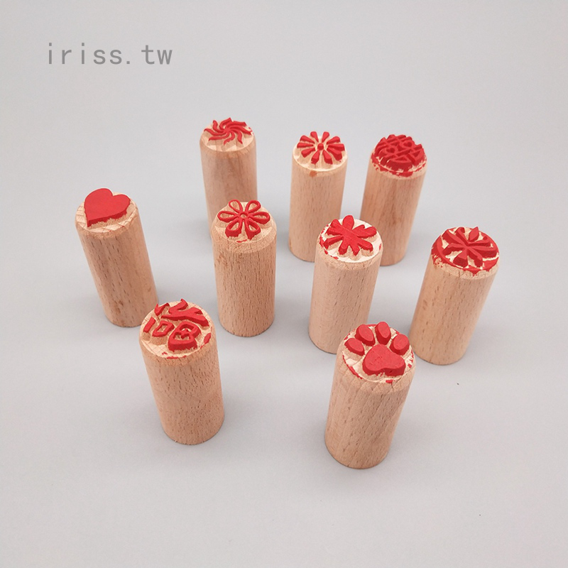 Iriss 實木製印章 饅頭印花章 麵食印章 月餅印花章