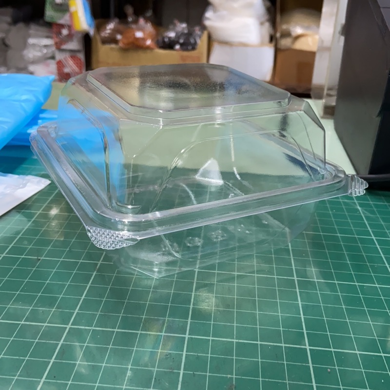 PET對折盒 透明食品盒 一包10入 JC-66-HC 有自扣 透明美食盒 大漢堡盒 方形透明盒 髒髒包盒 蔬果點心盒