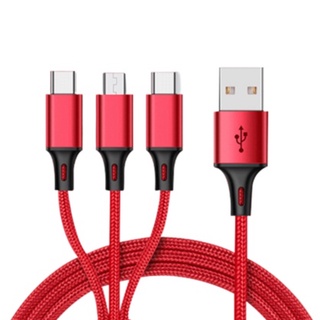 一分三充電線 Lightning/Type-c/Micro 充電線 傳輸線 一條多充 同時充電