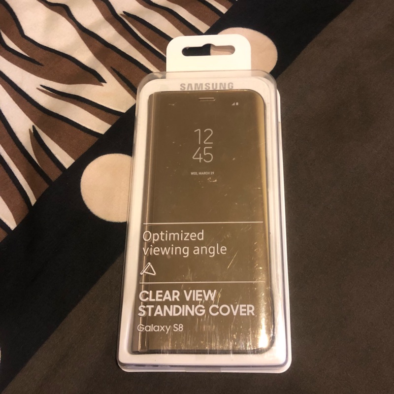 全新 原廠 Samsung S8 透視感應皮套 立架式 金色