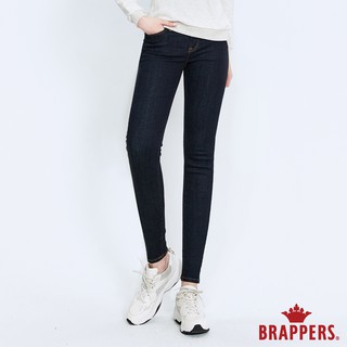 BRAPPERS 女款 新美腳Royal 系列-中低腰彈性鬆緊帶窄管褲-深藍