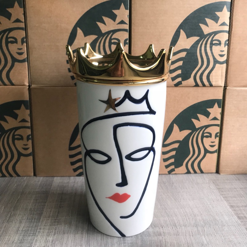 星巴克 Starbucks 限量 金色皇冠女神雙層杯
