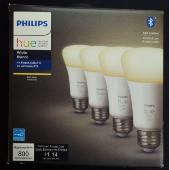 【全新未拆】Philips Hue 智慧燈泡 藍牙版 4入組 暖白光 智慧照明 無線 E26 燈泡 飛利浦 E27