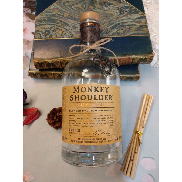 二手空酒瓶 三隻猴子威士忌/裝飾 DIY/700ml